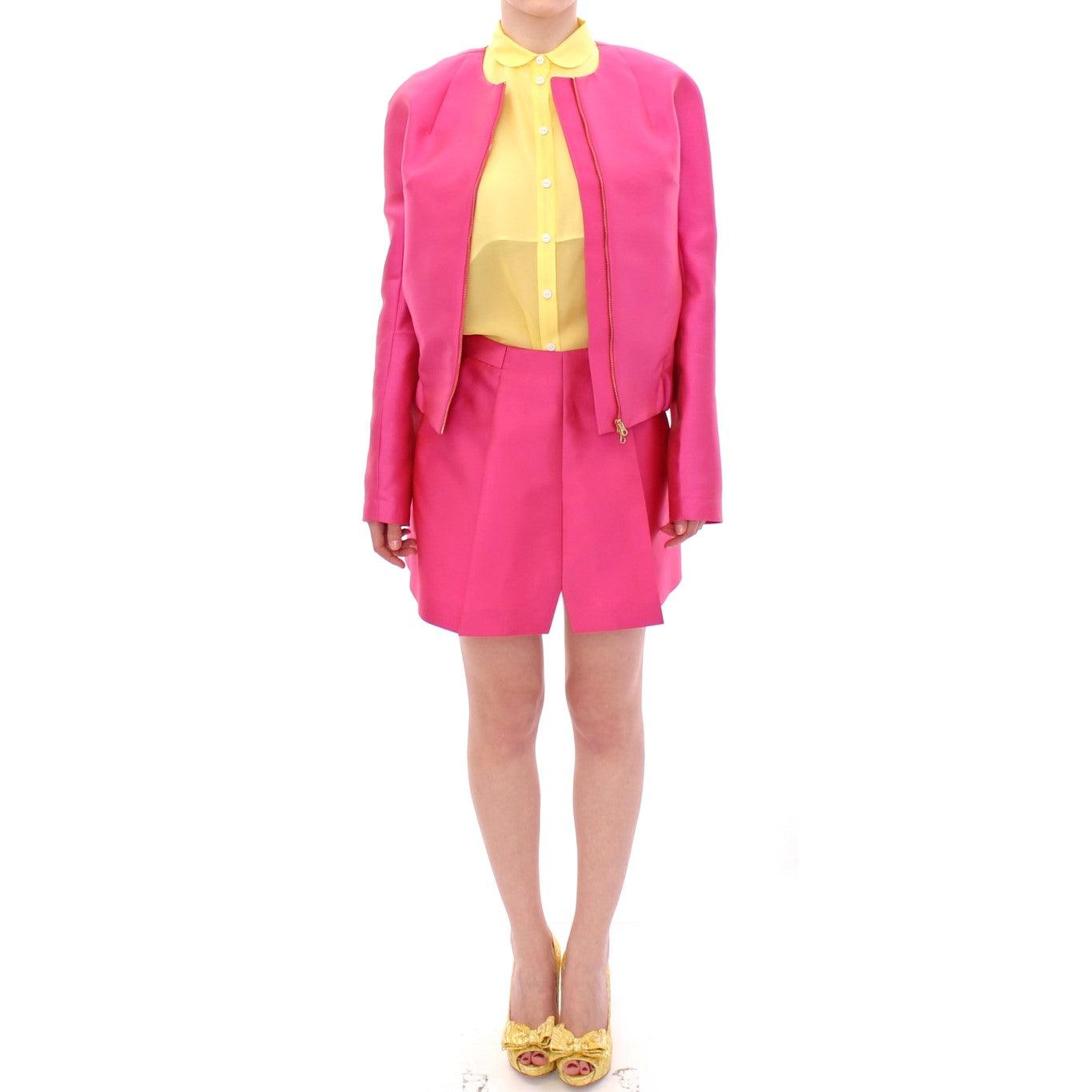 Pink silk blend jacket - coffeewithmee2