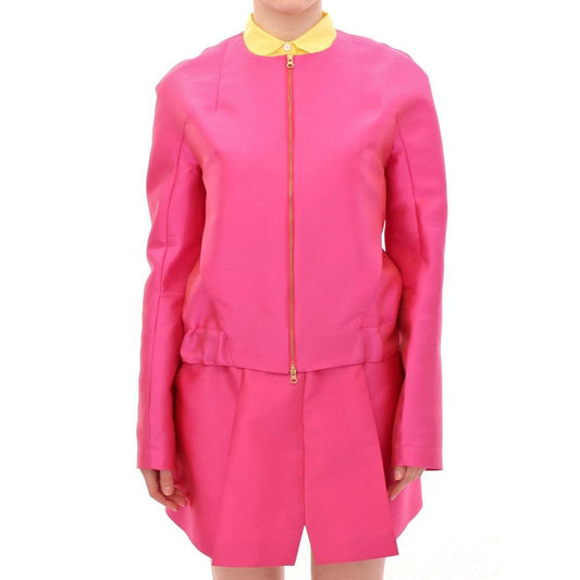 Pink silk blend jacket - coffeewithmee2