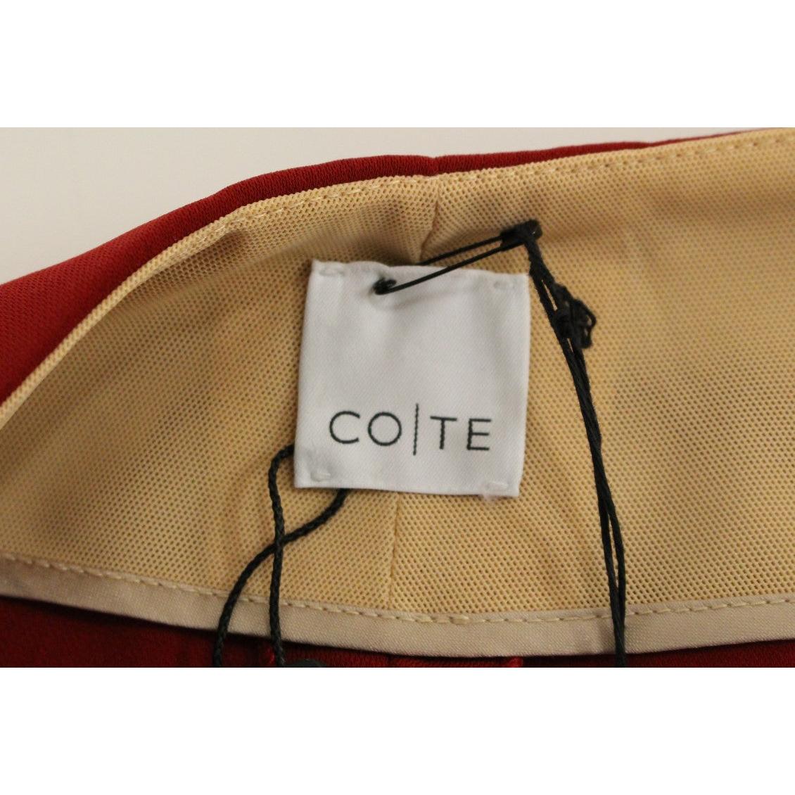 Red wool straight dress pants - coffeewithmee2