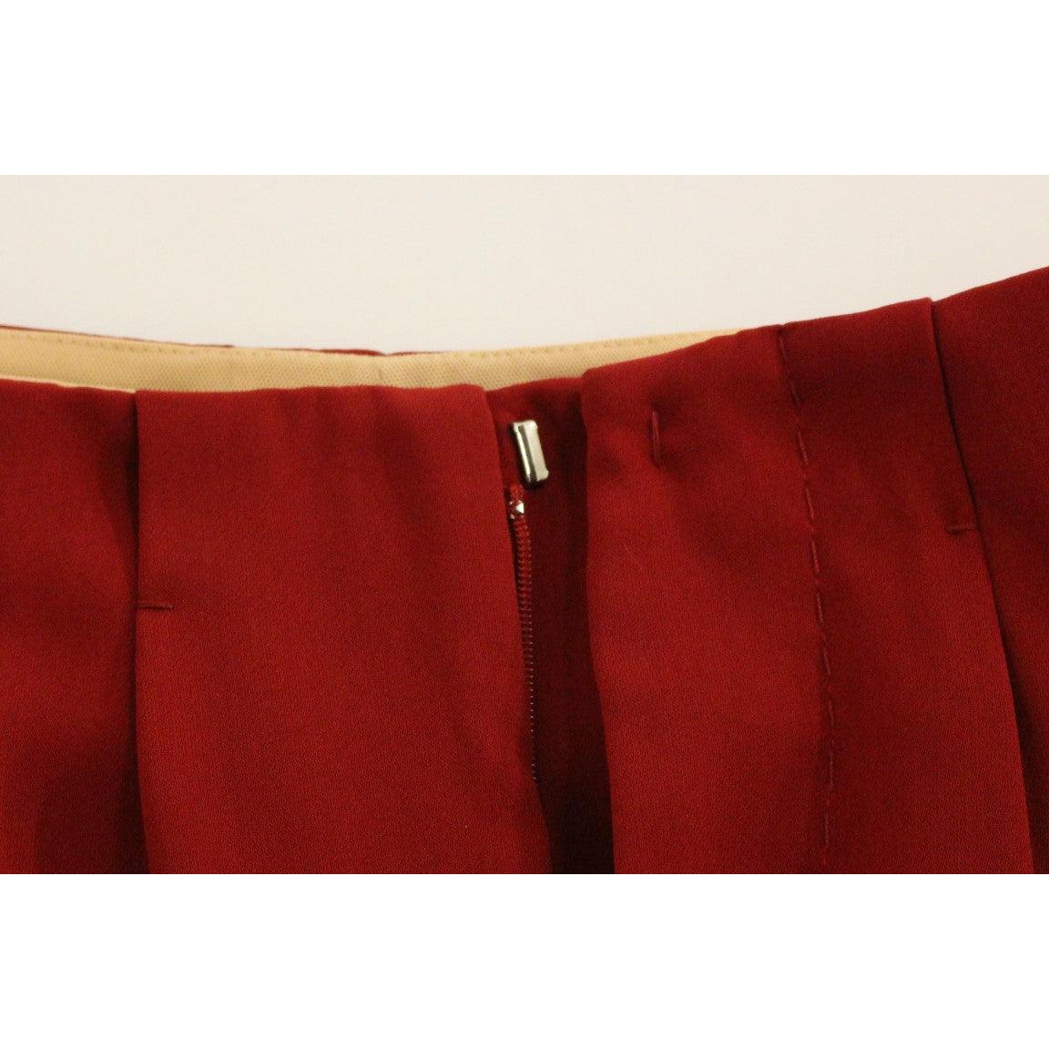 Red wool straight dress pants - coffeewithmee2