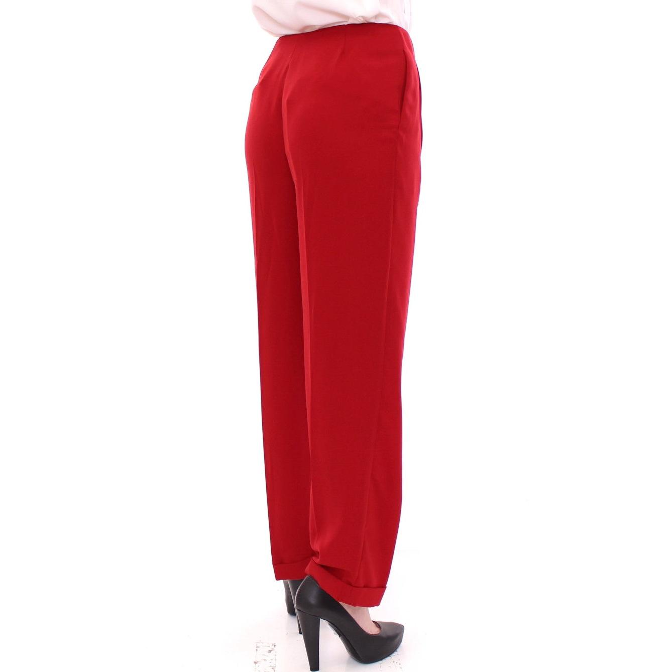 Red wool straight dress pants - coffeewithmee2