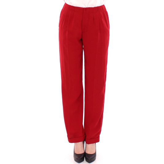 Red wool straight dress pants - coffeewithmee2
