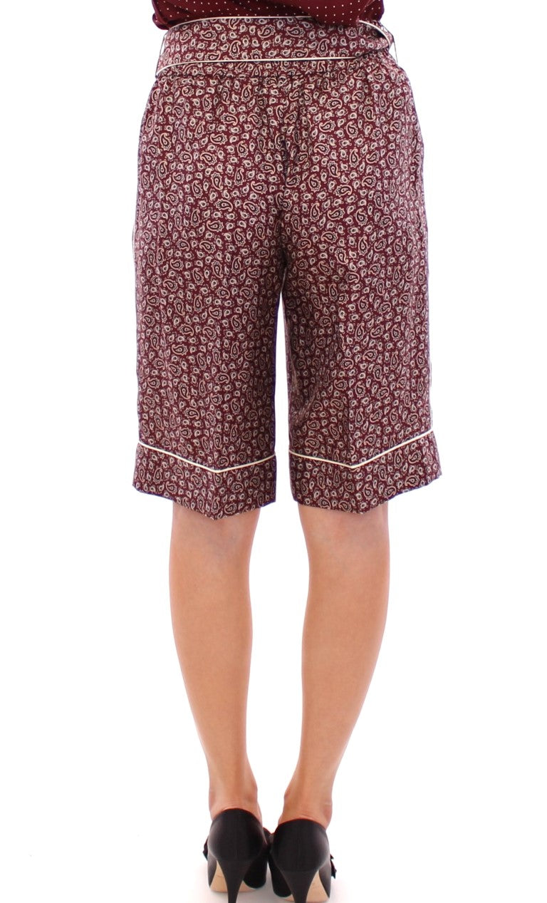 Red PAJAMA silk shorts - coffeewithmee2