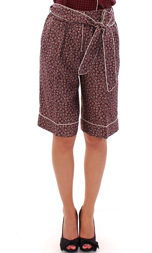 Red PAJAMA silk shorts - coffeewithmee2