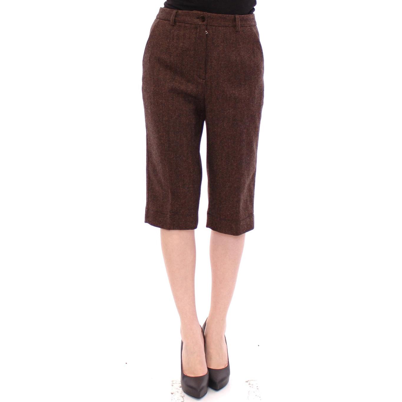 Brown wool shorts pants - coffeewithmee2