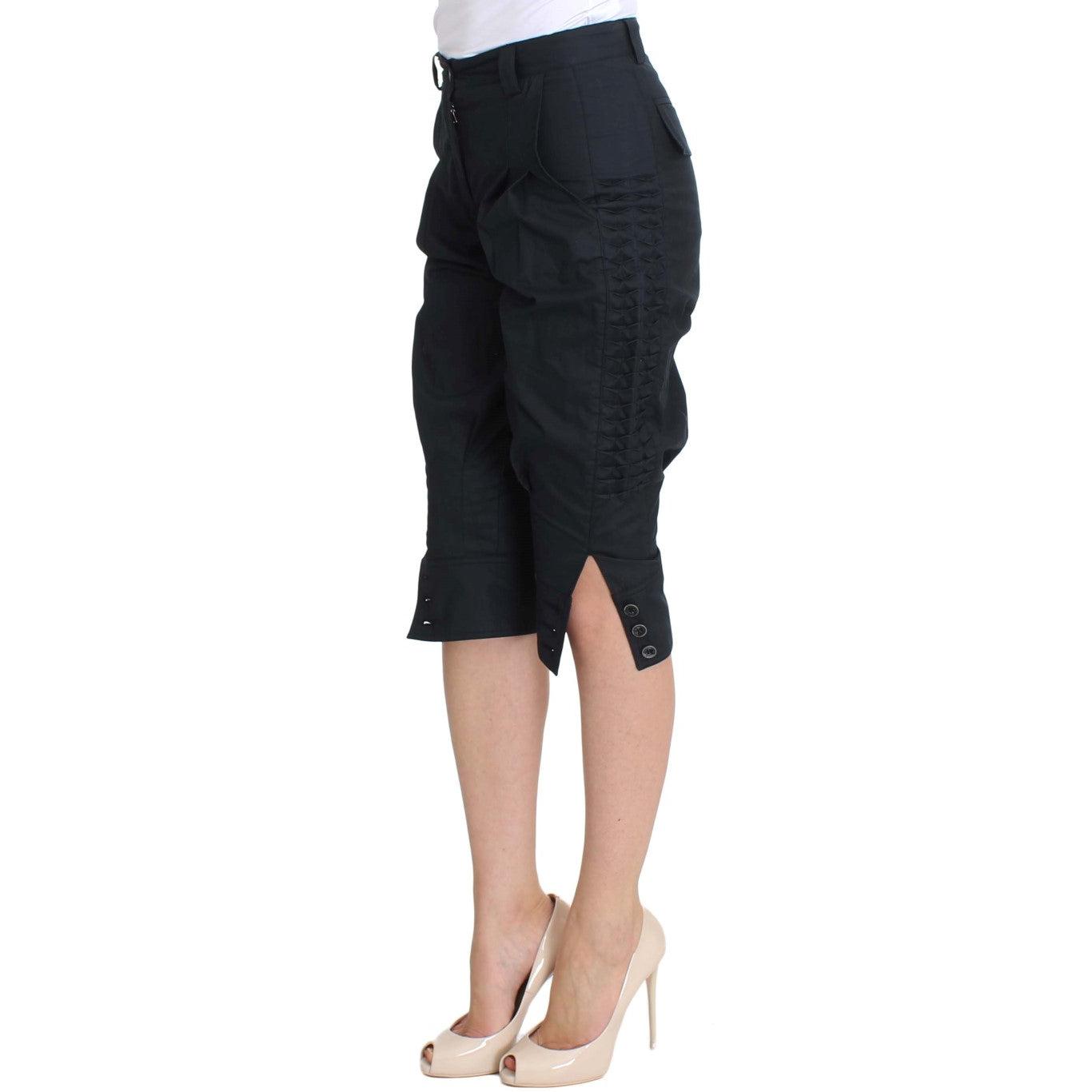 Blue Cotton 3/4 Length Pants - coffeewithmee2