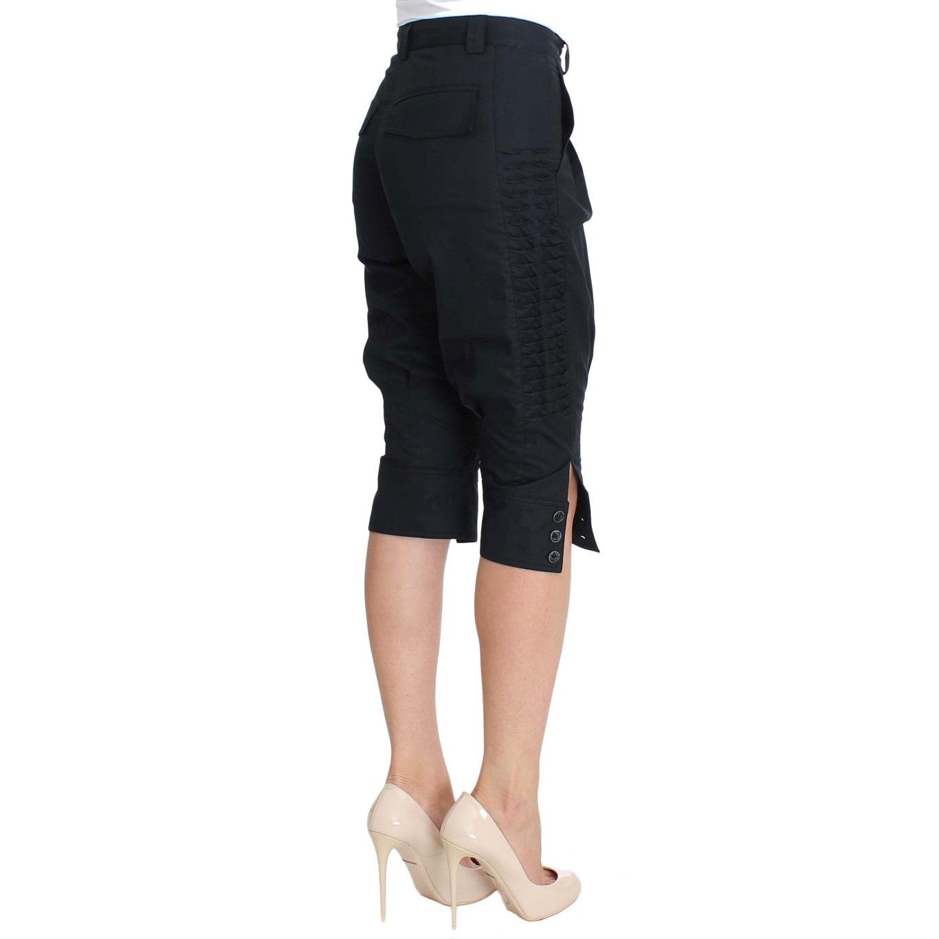 Blue Cotton 3/4 Length Pants - coffeewithmee2