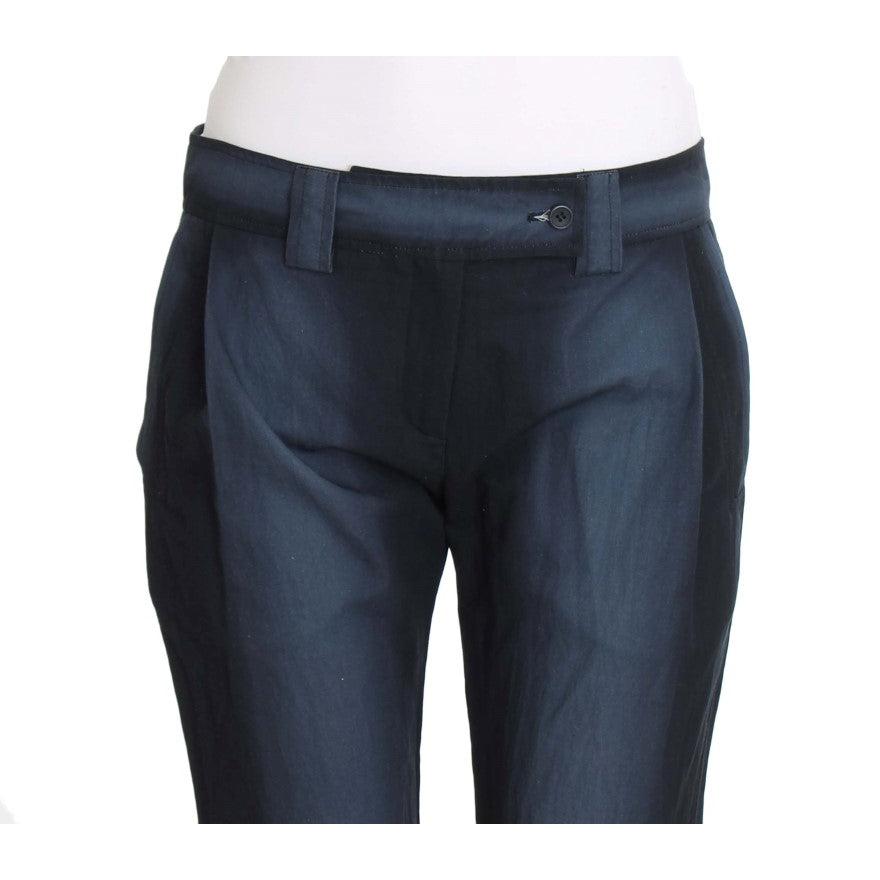 Blue Cotton Dress Formal Pants - coffeewithmee2