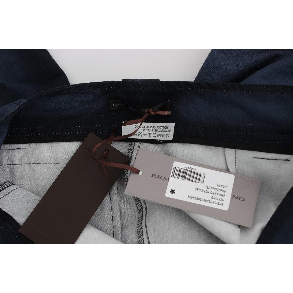 Blue Cotton Dress Formal Pants - coffeewithmee2