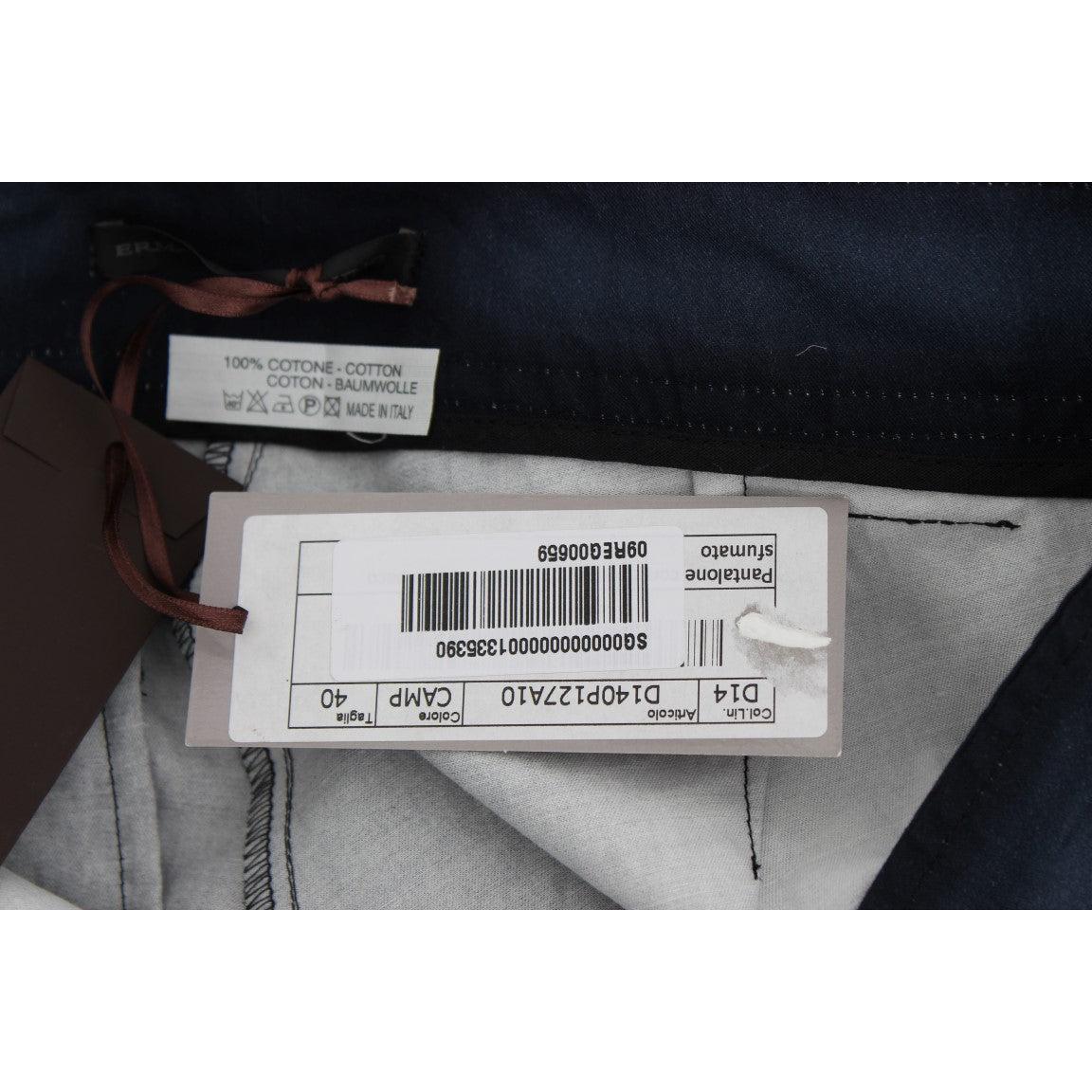 Blue Cotton Dress Formal Pants - coffeewithmee2