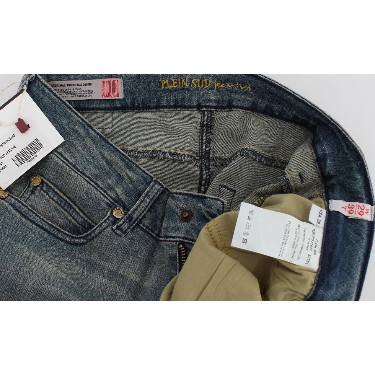 Blue Wash Cotton Stretch Skinny Slim Tight Fit Jeans - coffeewithmee2