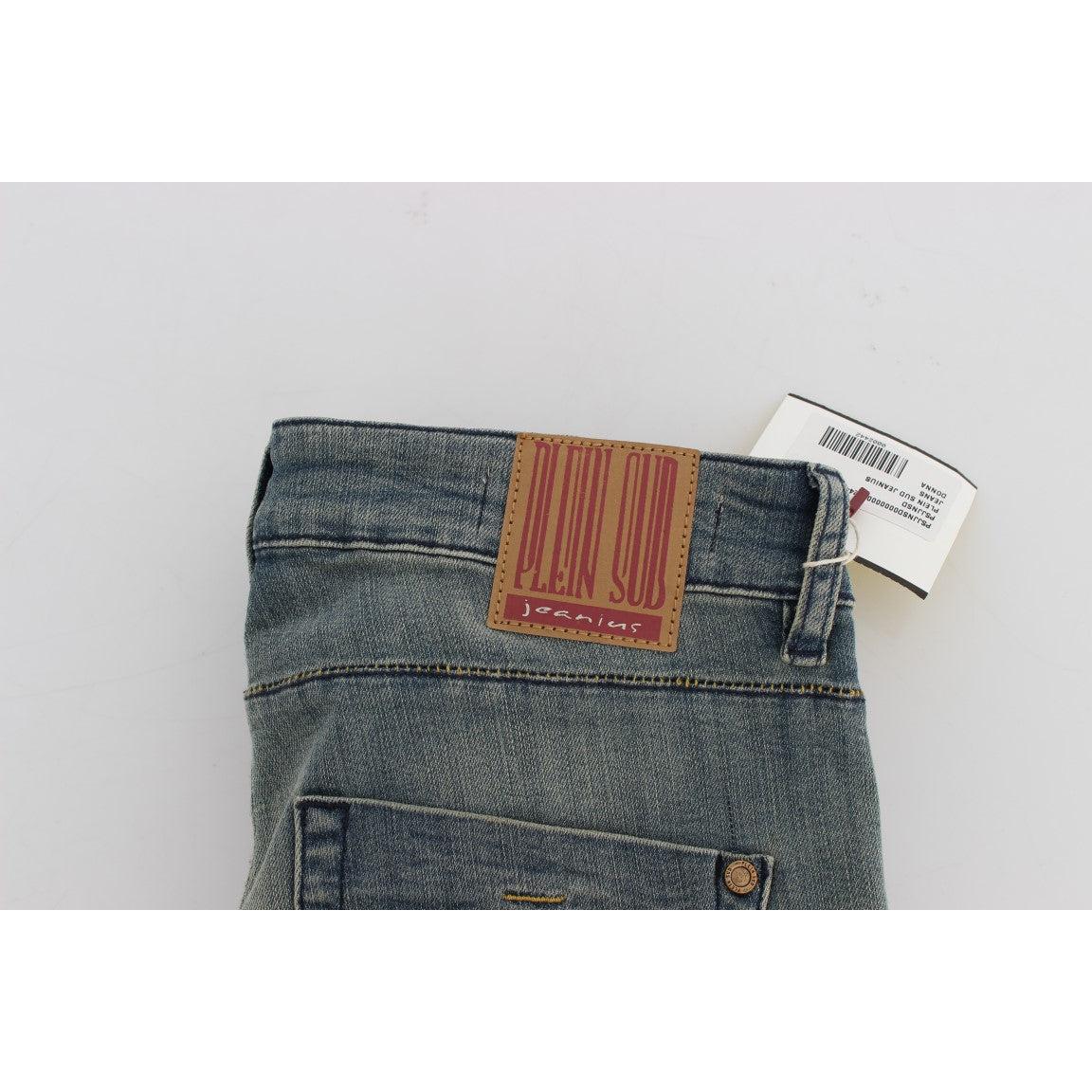 Blue Wash Cotton Stretch Skinny Slim Tight Fit Jeans - coffeewithmee2