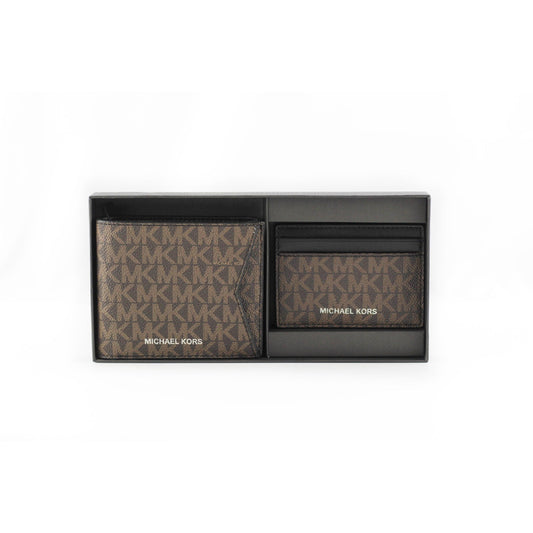 Gifting Leather Billfold Wallet & Card Case Gift Box (Brown/Black) - coffeewithmee2