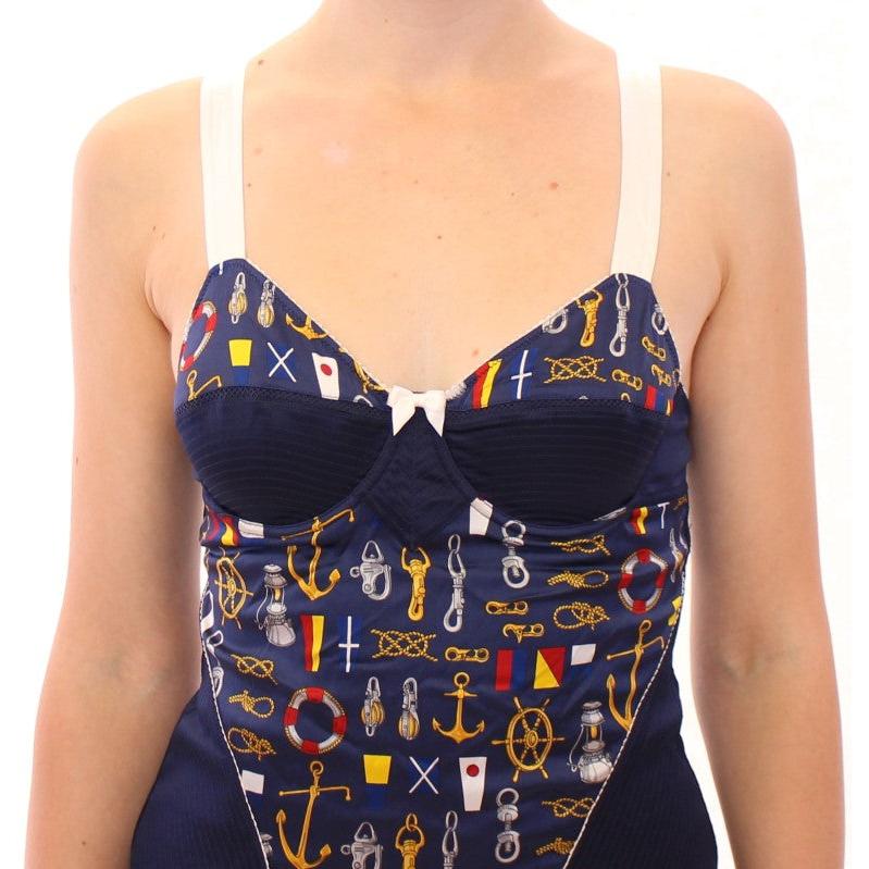 Blue Sailor Motive Tank Top - coffeewithmee2