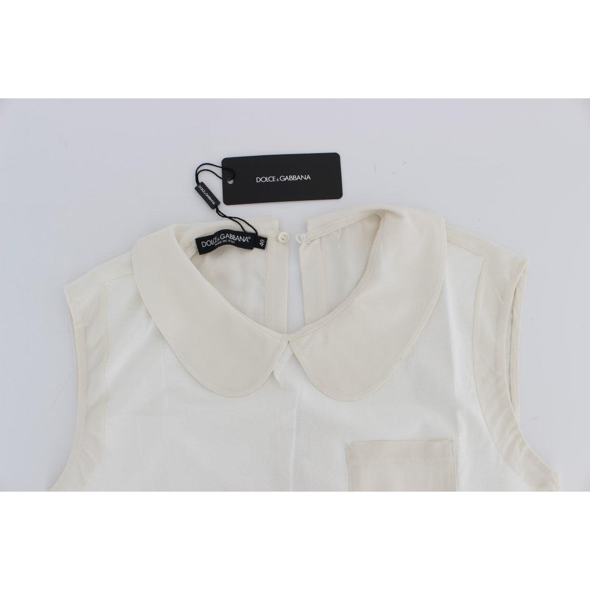 White cotton collar tank top - coffeewithmee2