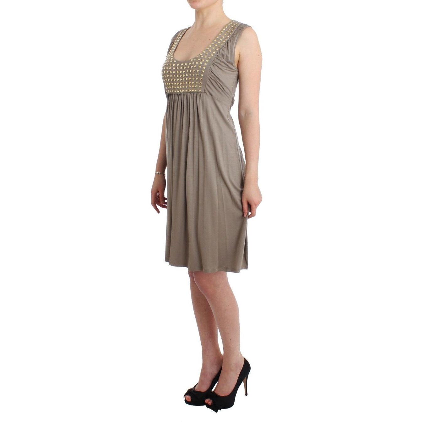 Khaki studded sheath dress - coffeewithmee2