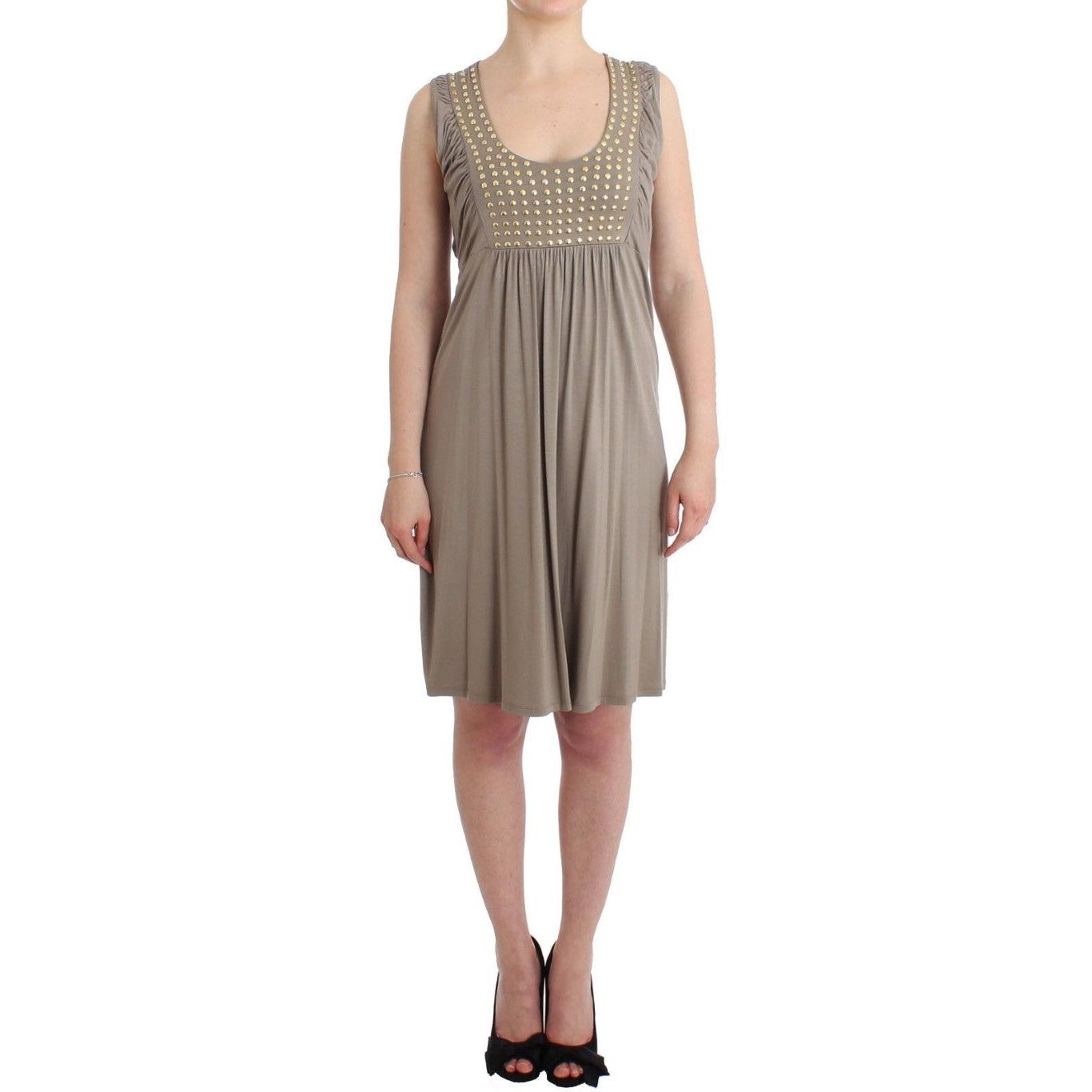 Khaki studded sheath dress - coffeewithmee2
