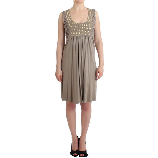 Khaki studded sheath dress - coffeewithmee2