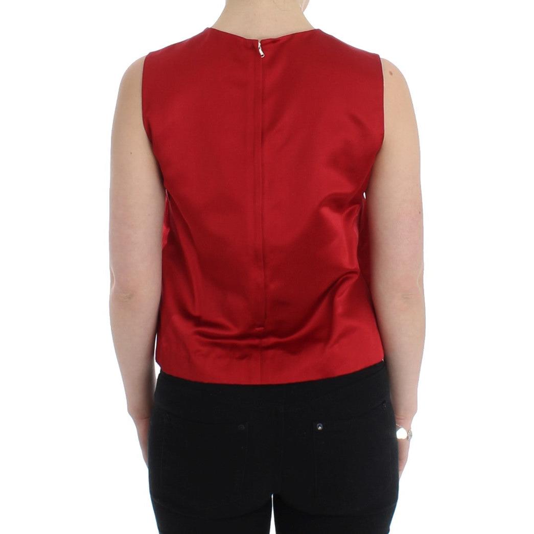 Red Silk Tank Top - coffeewithmee2