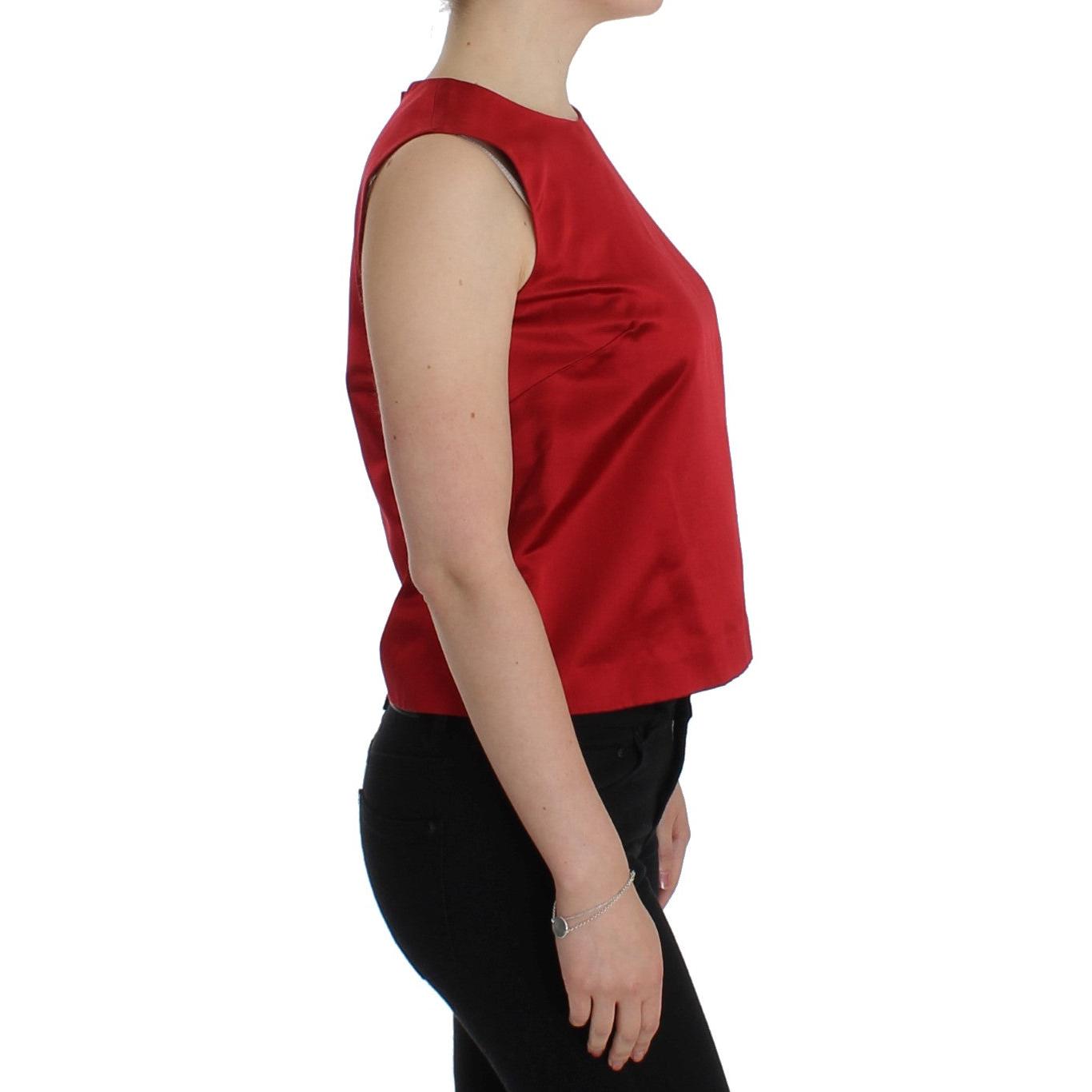 Red Silk Tank Top - coffeewithmee2