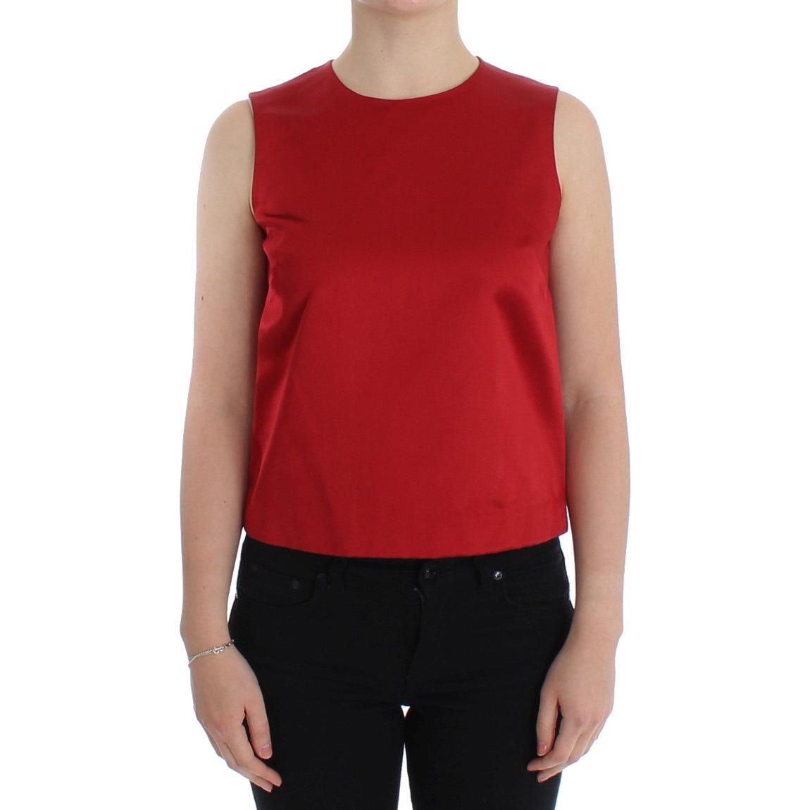 Red Silk Tank Top - coffeewithmee2