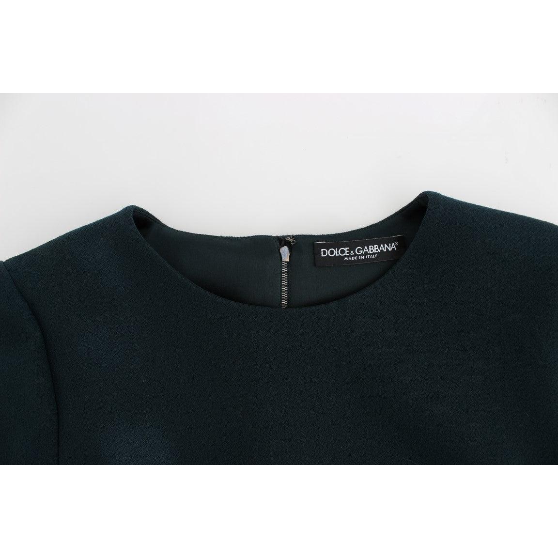 Green 3/4 sleeve wool blouse - coffeewithmee2