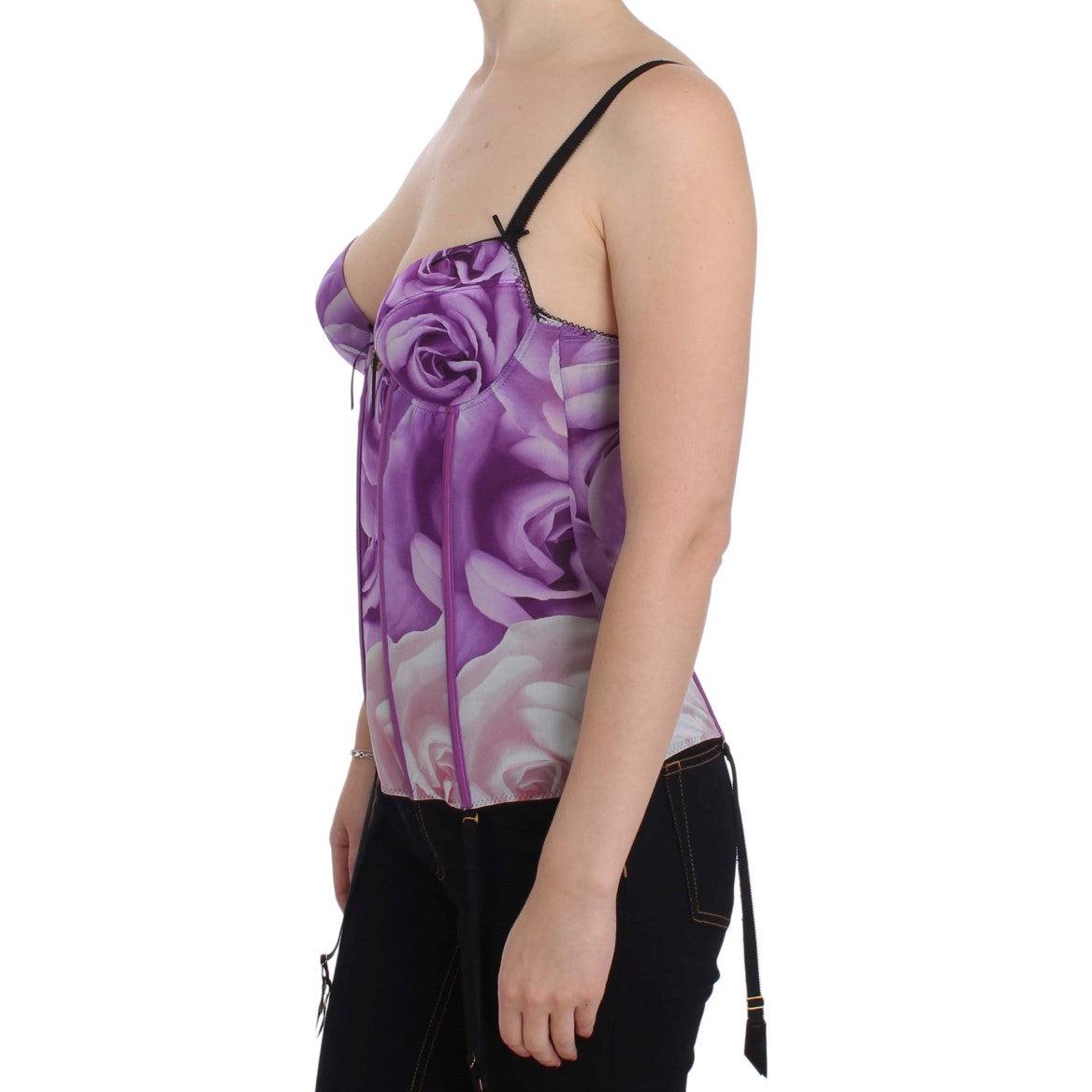 Purple Corset Bustier T-Shirt - coffeewithmee2
