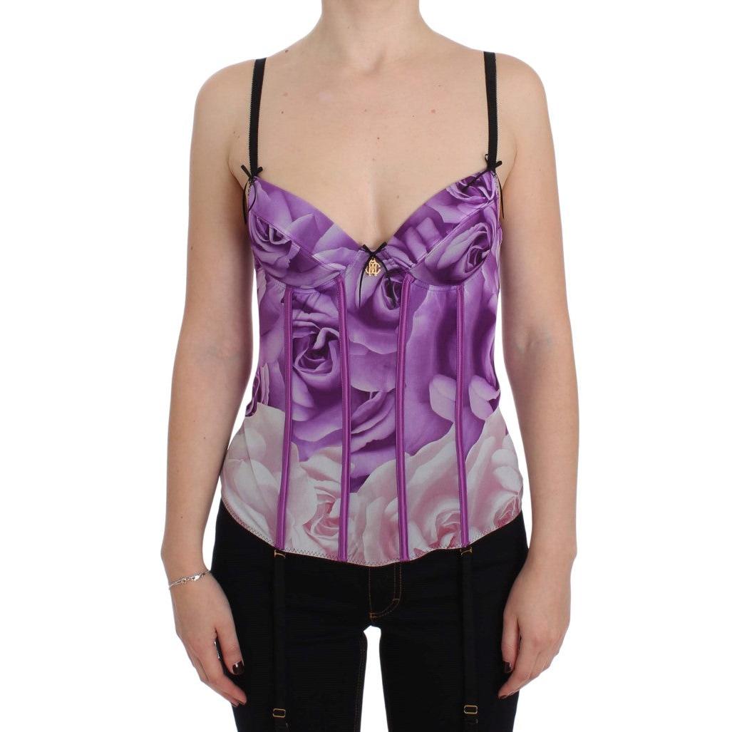 Purple Corset Bustier T-Shirt - coffeewithmee2