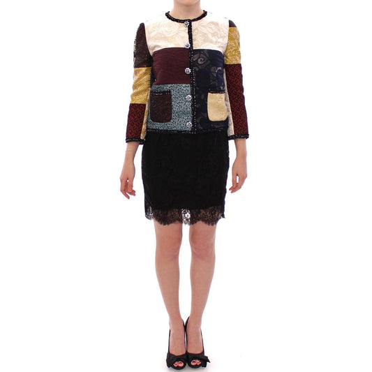 Patchwork Baroque Crystal Jacket Coat - coffeewithmee2