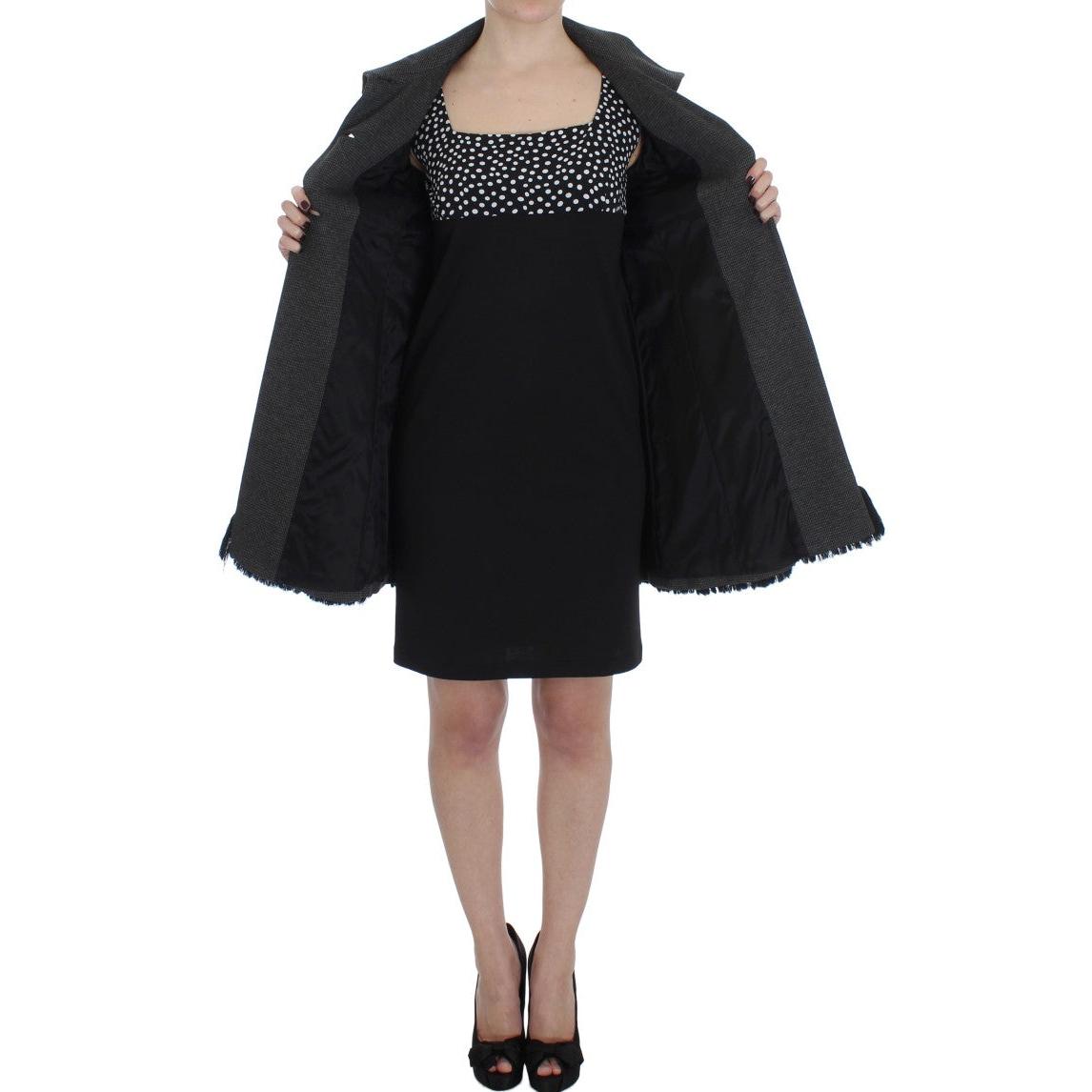 Gray Wool Button Collar Coat Jacket - coffeewithmee2