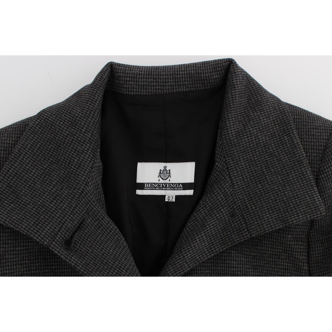 Gray Wool Button Collar Coat Jacket - coffeewithmee2