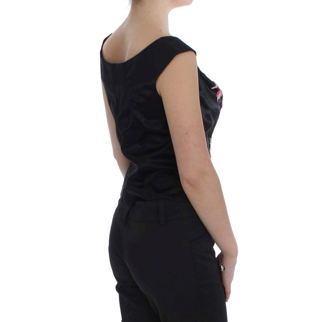 Floral Silk Stretch Tank Top - coffeewithmee2