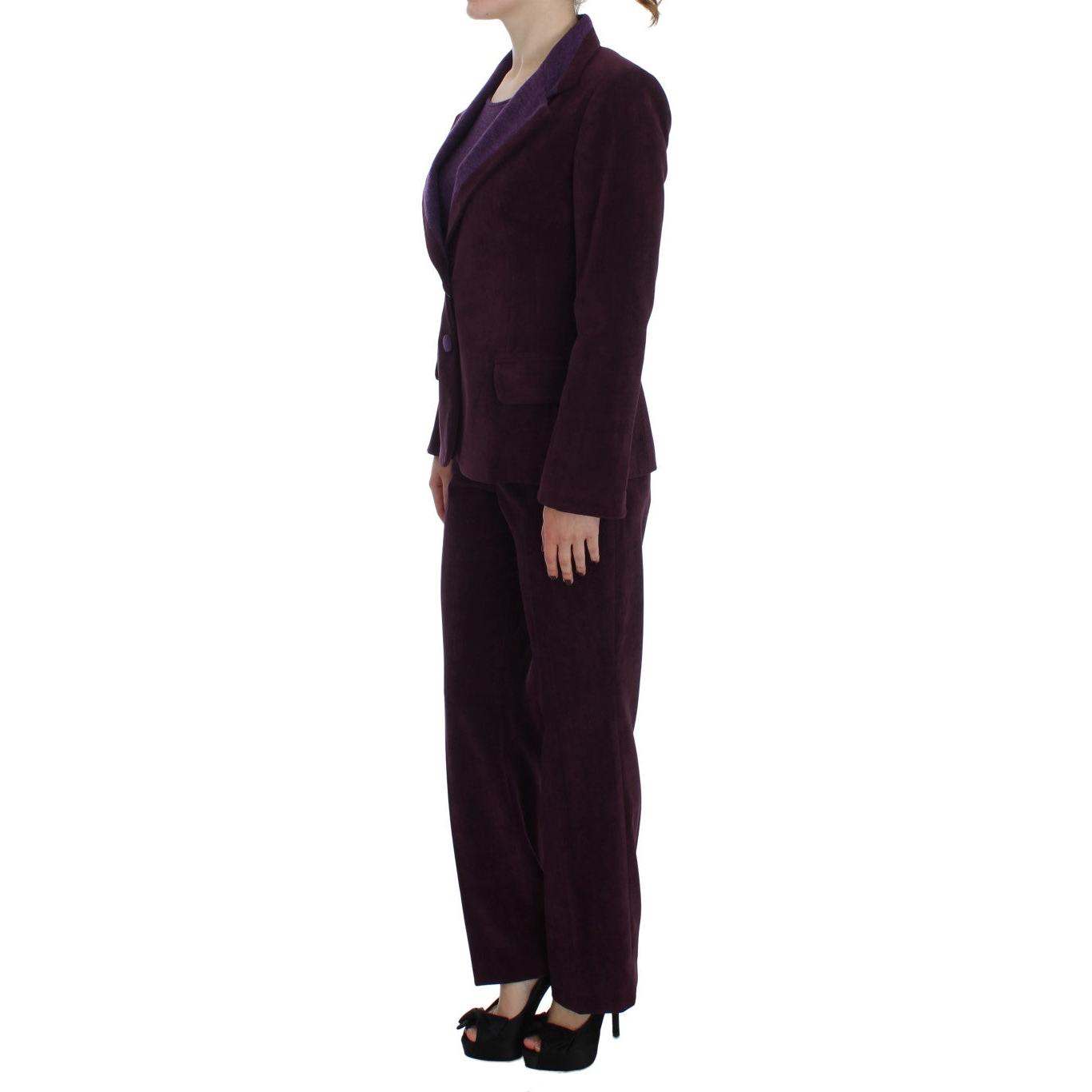 Purple Wool Suit T-Shirt Set - coffeewithmee2