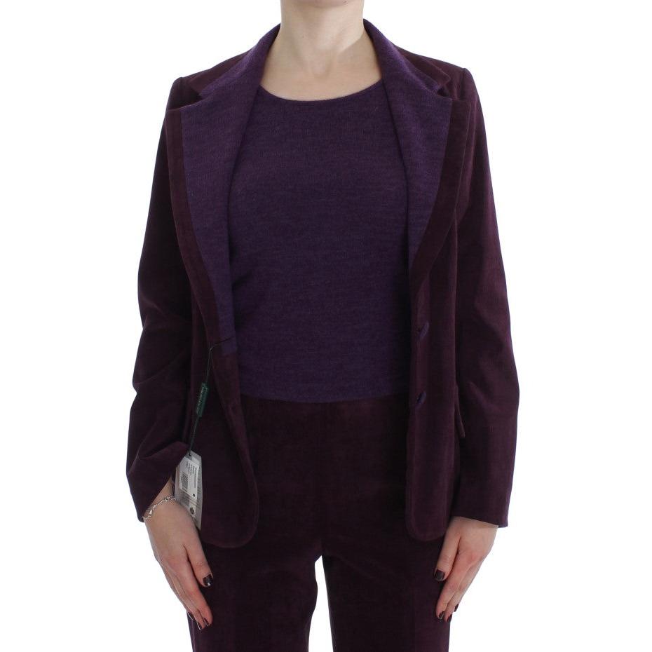 Purple Wool Suit T-Shirt Set - coffeewithmee2