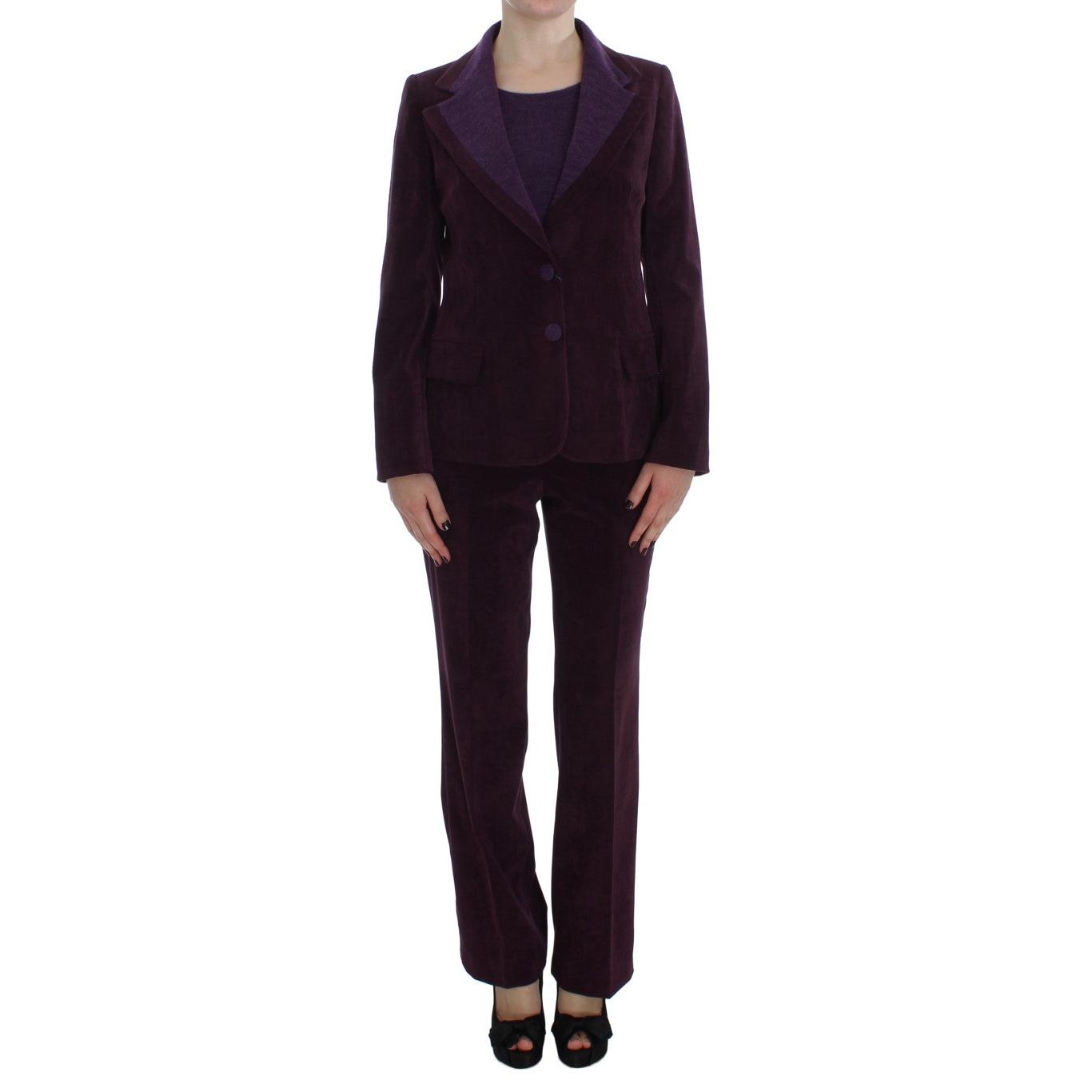 Purple Wool Suit T-Shirt Set - coffeewithmee2