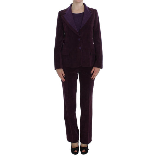 Purple Wool Suit T-Shirt Set - coffeewithmee2