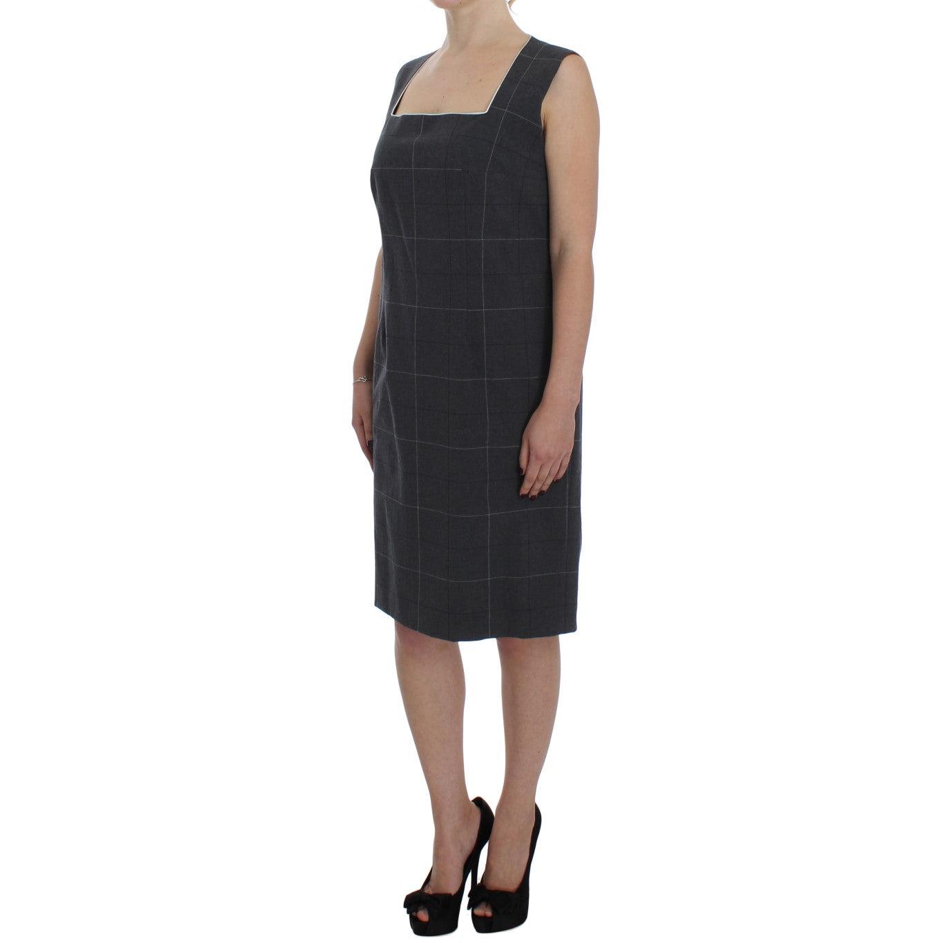 Gray Stretch Sheath Dress Suit Set - coffeewithmee2