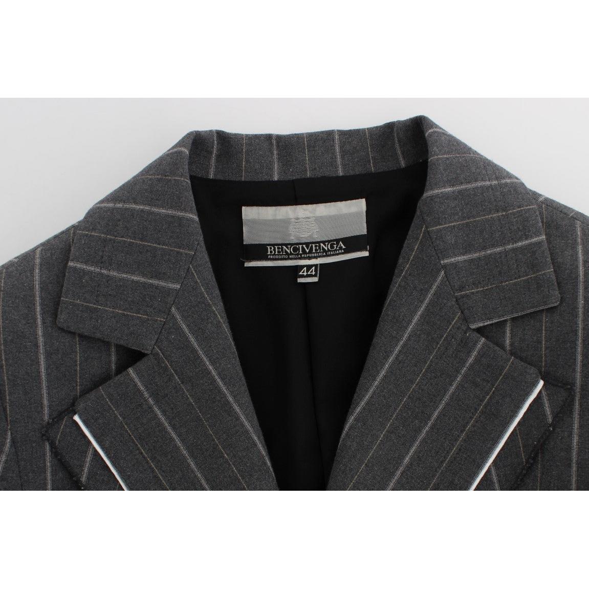 Gray Stretch Suit Sheath Dress & Blazer Set - coffeewithmee2