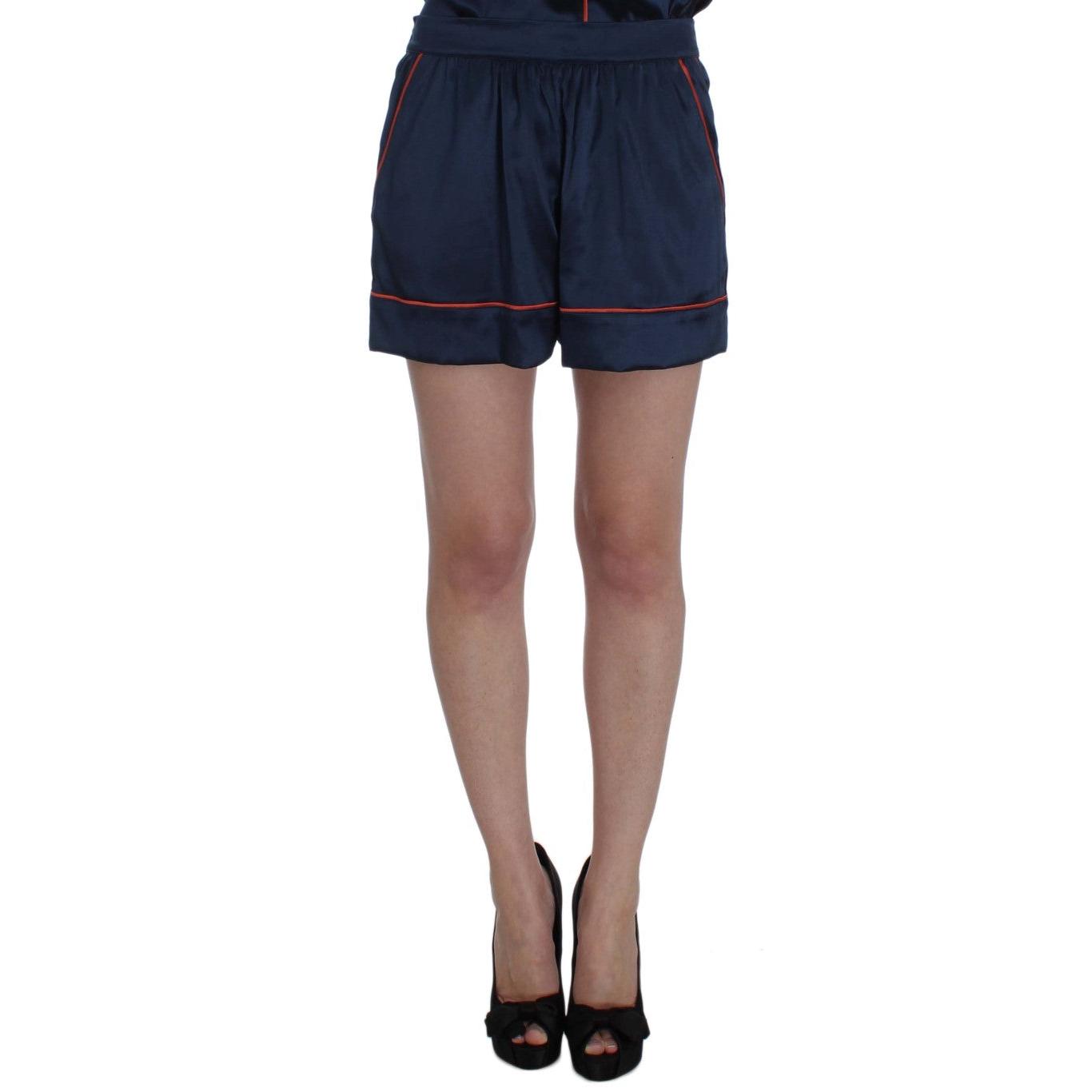 Blue Silk Stretch Sleepwear Shorts - coffeewithmee2
