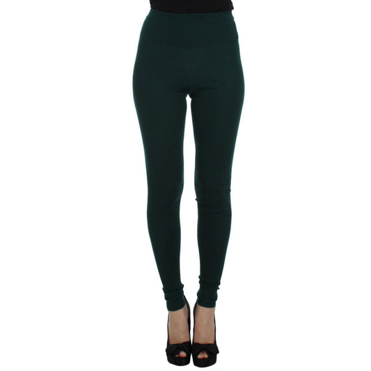 Green Cashmere Stretch Tights Pants - coffeewithmee2