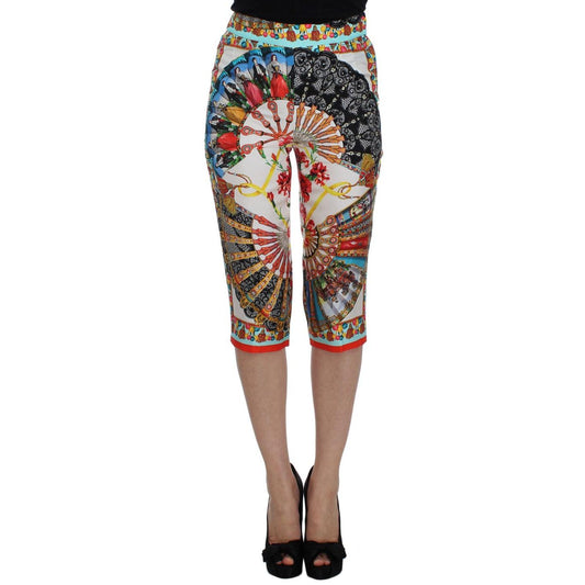 Multicolor Majolica Sicily Silk Pants - coffeewithmee2