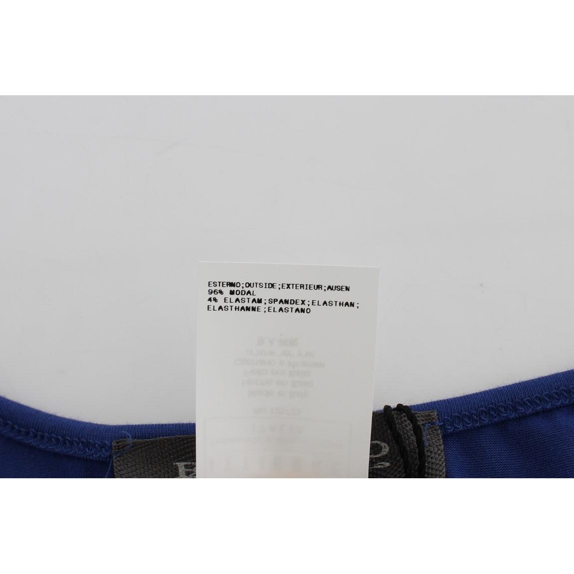 Blue Modal Stretch T-shirt - coffeewithmee2