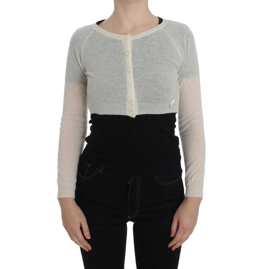 White Wool Blend Sweater Cardigan - coffeewithmee2