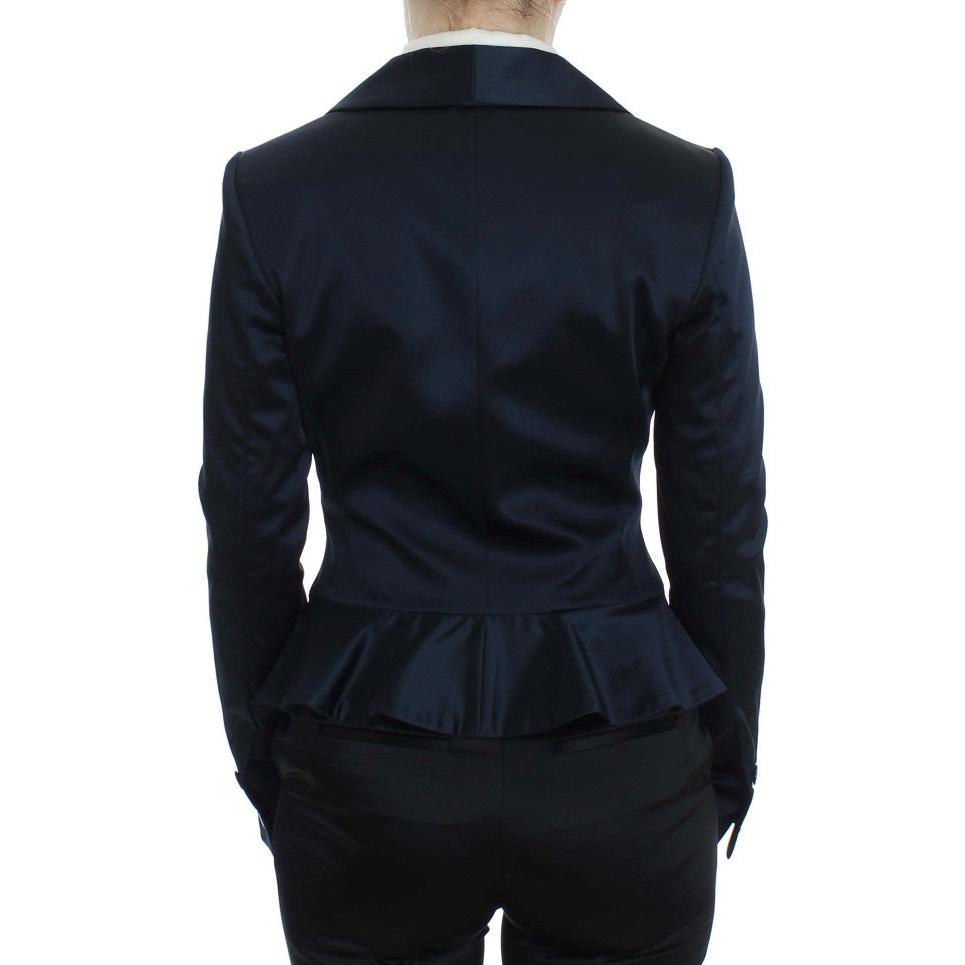 Blue Three Button Single Breasted Blazer Jacket - coffeewithmee2