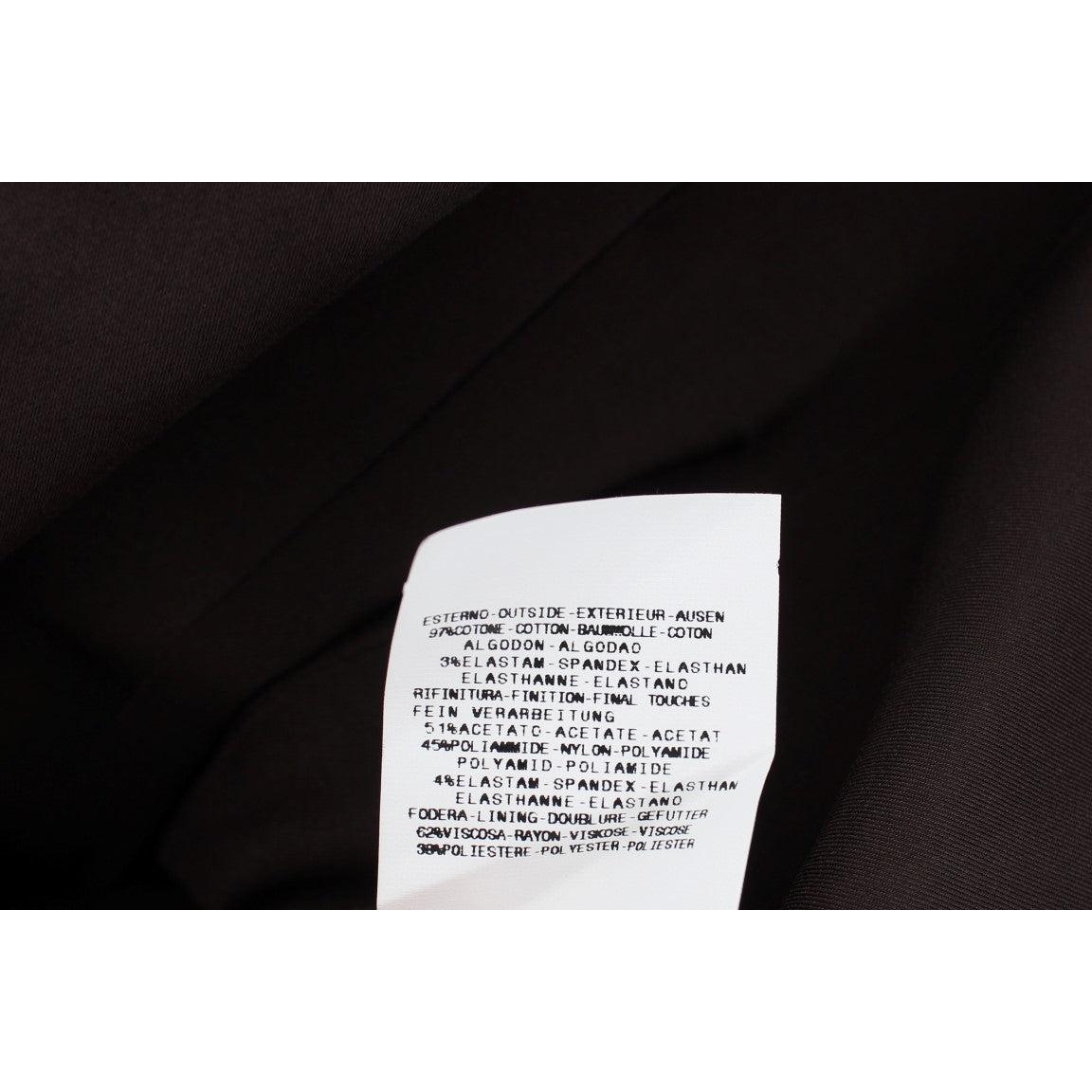 Brown Stretch Two Button Suit - coffeewithmee2