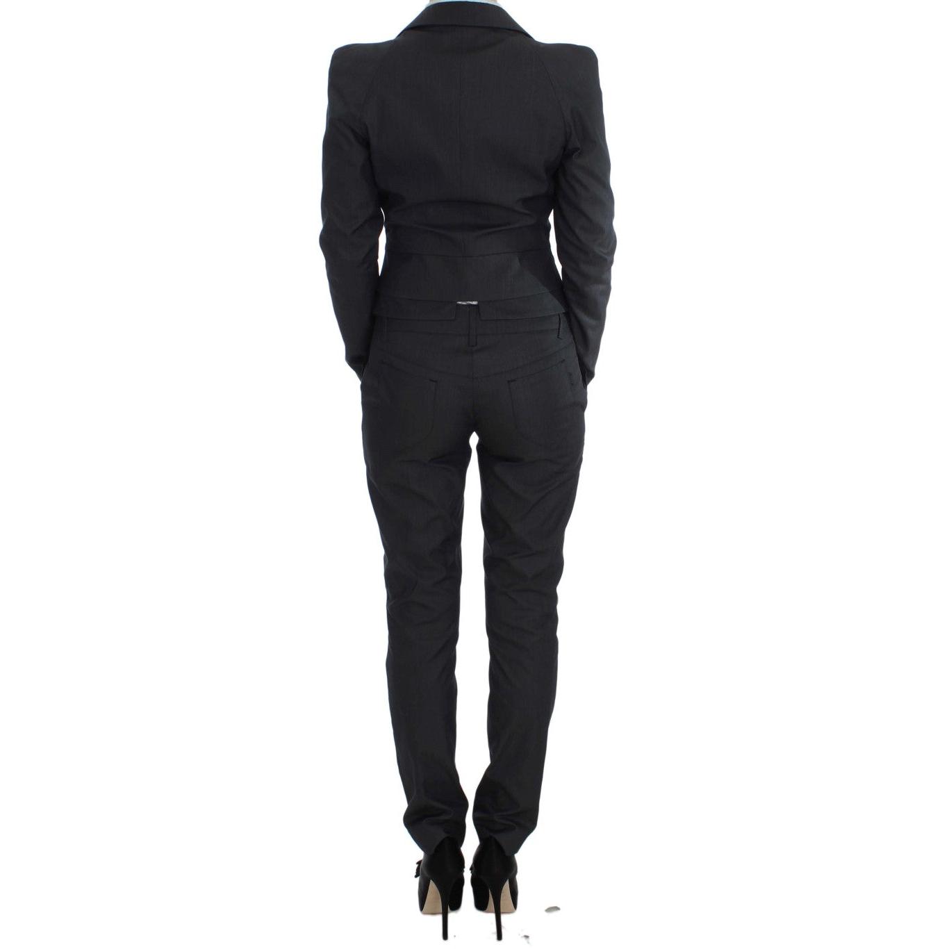 Gray One Button Two Piece Suit - coffeewithmee2