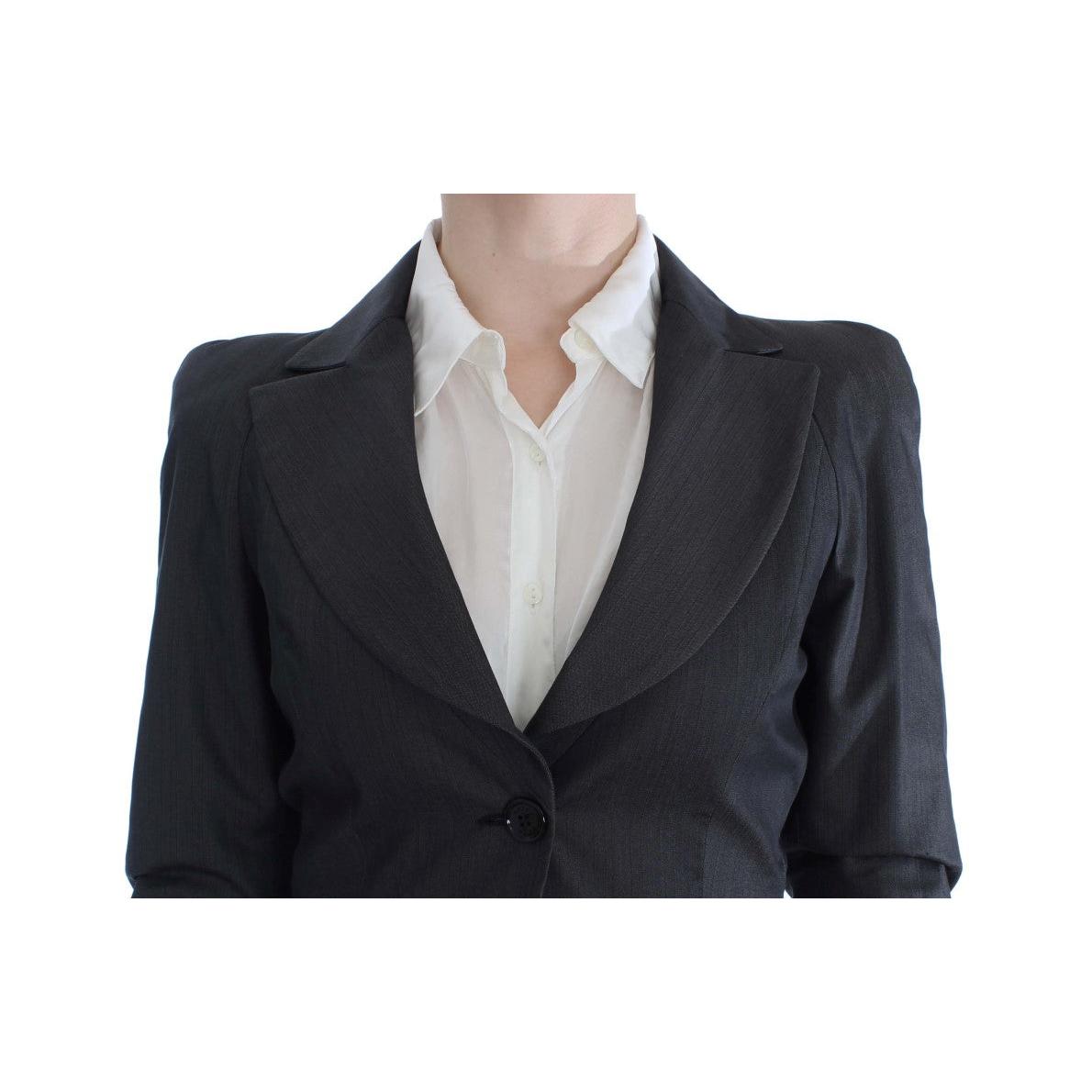 Gray One Button Two Piece Suit - coffeewithmee2