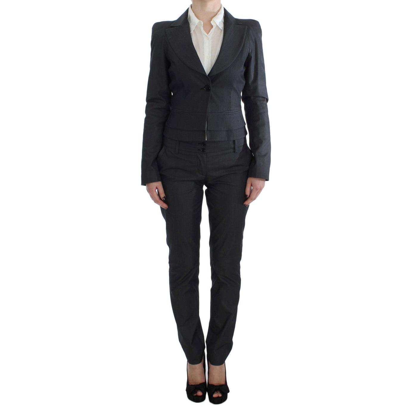 Gray One Button Two Piece Suit - coffeewithmee2