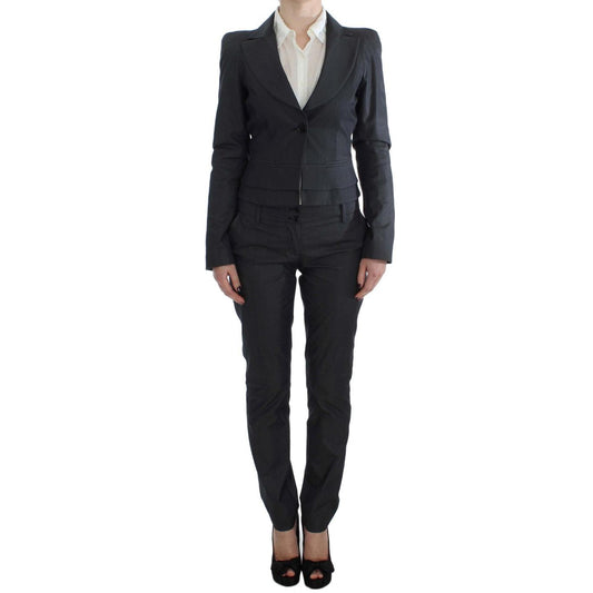 Gray One Button Two Piece Suit - coffeewithmee2