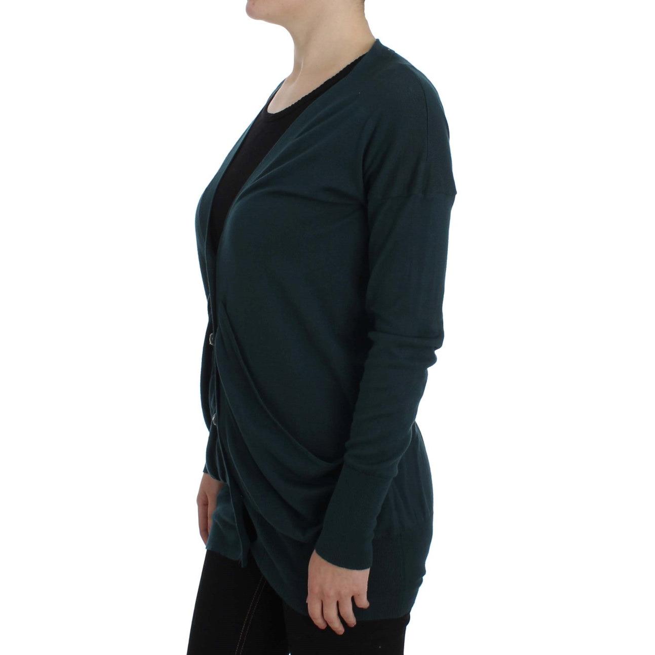 Green Button Down Cardigan Sweater - coffeewithmee2
